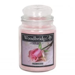 Woodbridge Candle Bougie parfumée Love Always - Cire de paraffine - Rose - 565 g