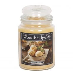 Woodbridge Candle Bougie parfumée Creamy Vanilla - Cire de paraffine - Jaune - 565 g