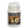 Woodbridge Candle Bougie parfumée Coconut & Lime - Cire de paraffine - Blanc - 565 g