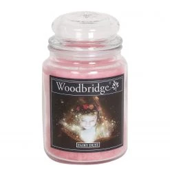 Woodbridge Candle Bougie parfumée Fairy Dust - Cire de paraffine - Rose - 565 g