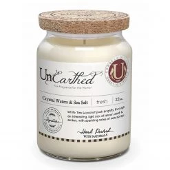 Candleberry Bougie parfumée Crystal & Sea Salt - Cire de paraffine - Blanc - 640 g