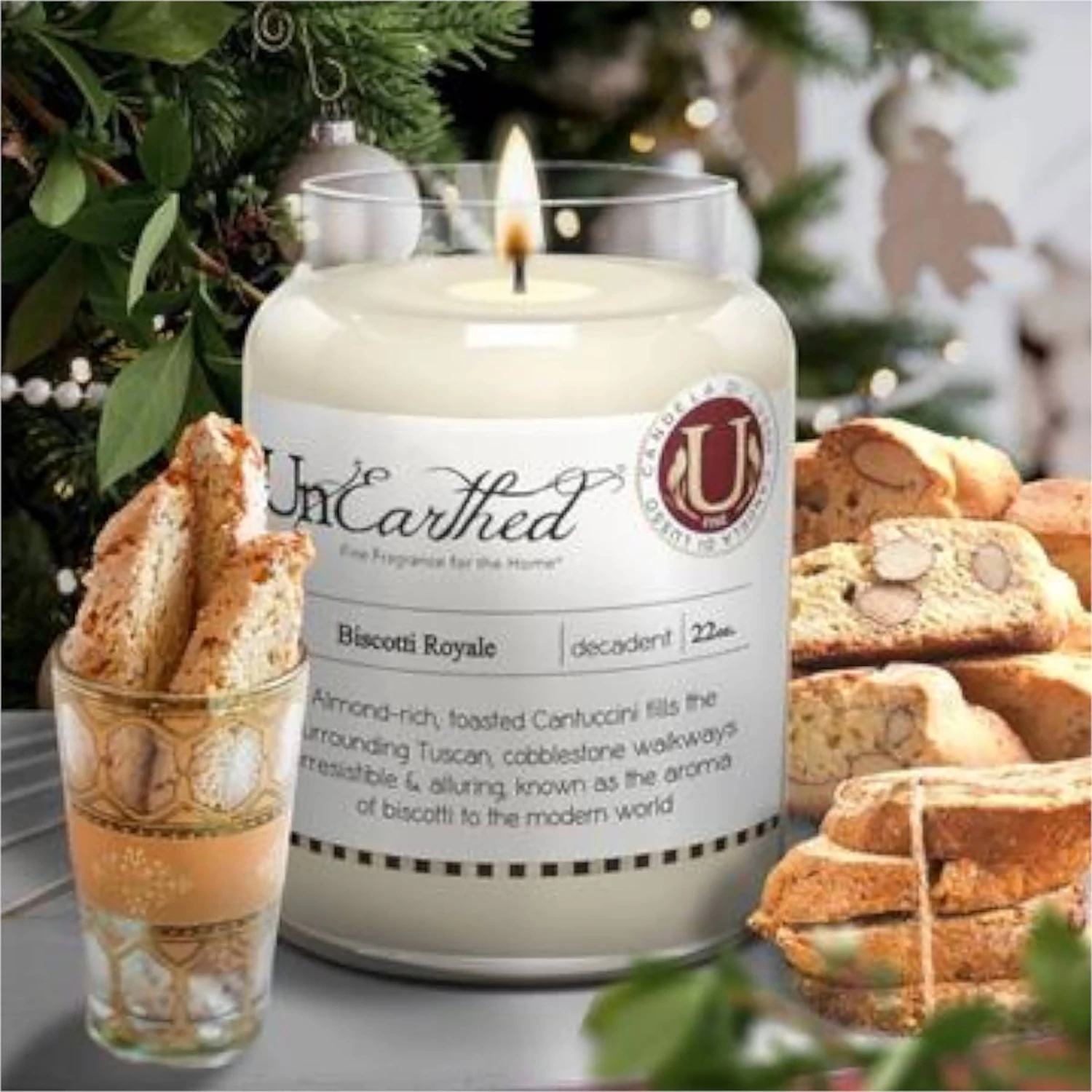 Candleberry Bougie parfumée Biscotti Royale - Cire de paraffine - Blanc - 640 g 2 Candleberry Bougie parfumée Biscotti Royale - Cire de paraffine - Blanc - 640 g – Image 2