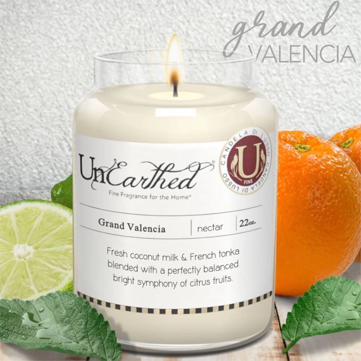 Candleberry Bougie parfumée Grand Valencia - Cire de paraffine - Blanc - 640 g 2 Candleberry Bougie parfumée Grand Valencia - Cire de paraffine - Blanc - 640 g – Image 2