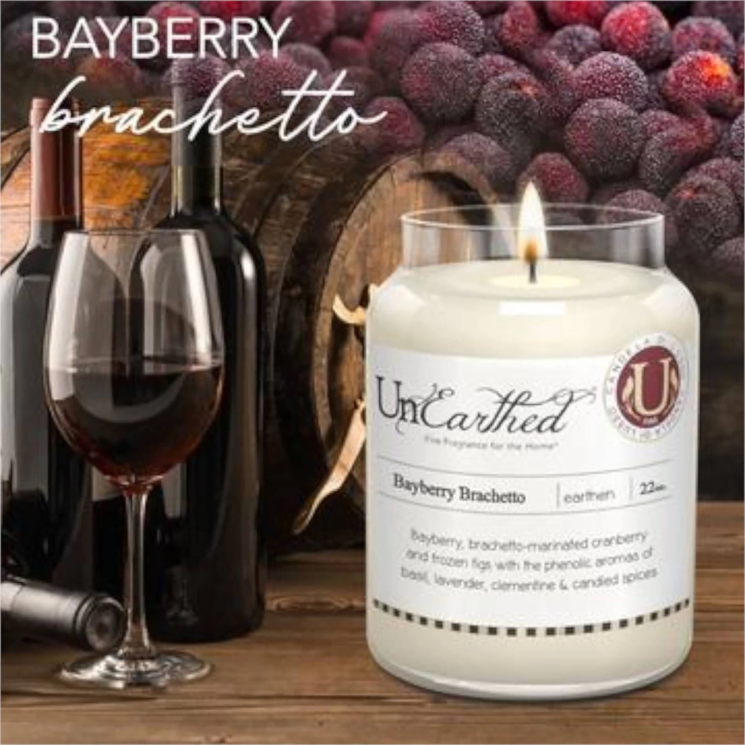 Candleberry Bougie parfumée Bayberry Brachetto - Cire de paraffine - Blanc - 640 g 2 Candleberry Bougie parfumée Bayberry Brachetto - Cire de paraffine - Blanc - 640 g – Image 2
