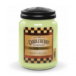 Candleberry Bougie parfumée Bamboo & Linen - Diamètre : 10 cm