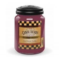 Candleberry Bougie parfumée Hot Maple Toddy - Cire de paraffine - Rouge - 570 g