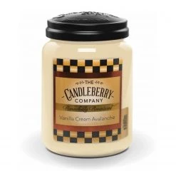 Candleberry Bougie parfumée Vanilla Cream Avalanche - Cire de paraffine - Blanc - 570 g