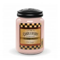 Candleberry Bougie parfumée Pink Sugar - Cire de paraffine - Rose - 570 g