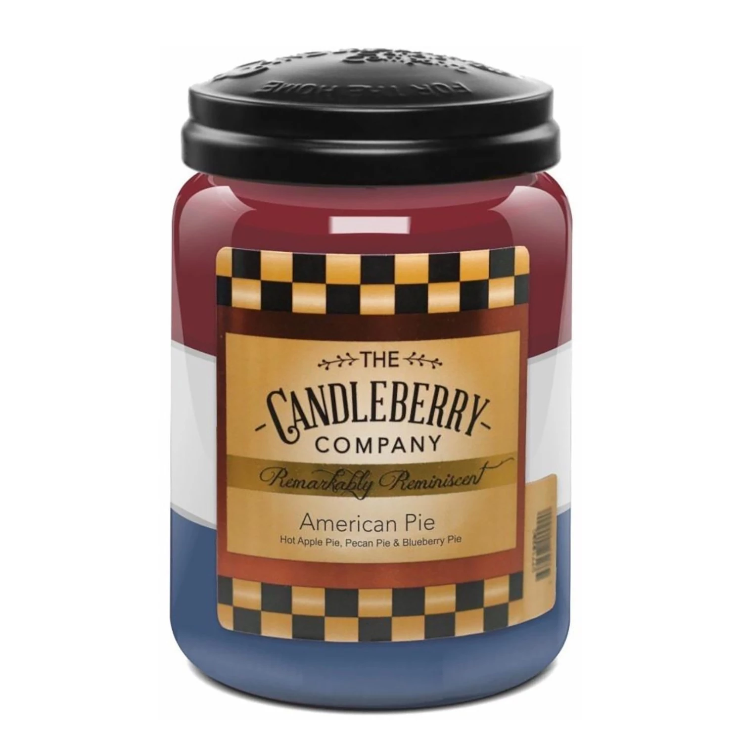 Candleberry Bougie parfumée Amercian Pie - Cire de paraffine - Rouge / Blanc / Bleu - 570 g 1 Candleberry Bougie parfumée Amercian Pie - Cire de paraffine - Rouge / Blanc / Bleu - 570 g