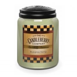 Candleberry Bougie parfumée Bluegrass Hemp - Cire de paraffine - Vert - 570 g
