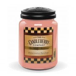 Candleberry Bougie parfumée Watermelon Rancher - Cire de paraffine - Rose - 570 g