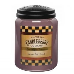 Candleberry Bougie parfumée Warm Patchouli - Cire de paraffine - Violet - 570 g