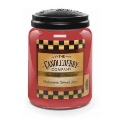 Candleberry Bougie parfumée Habanero Sweet Jam - Cire de paraffine - Rouge - 570 g