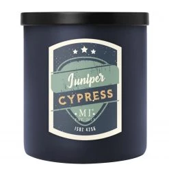 Colonial Candle Bougie parfumée Juniper Cypress - Mélange de cire de soja - Noir - 425 g