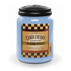 Candleberry Bougie parfumée Freshwater Springs - Cire de paraffine - Bleu - 570 g