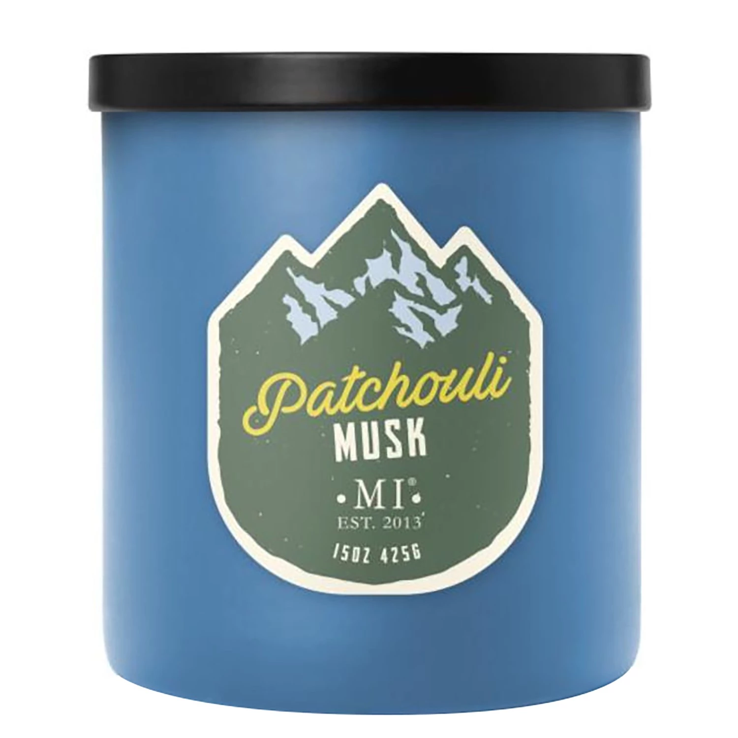 Colonial Candle Bougie parfumée Patchouli Musk - Mélange de cire de soja - Bleu - 425 g 1 Colonial Candle Bougie parfumée Patchouli Musk - Mélange de cire de soja - Bleu - 425 g