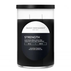 Colonial Candle Bougie parfumée Strength - Mélange de cire de soja - Noir - 623g
