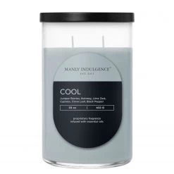 Colonial Candle Bougie parfumée Cool - Mélange de cire de soja - Bleu - 623g