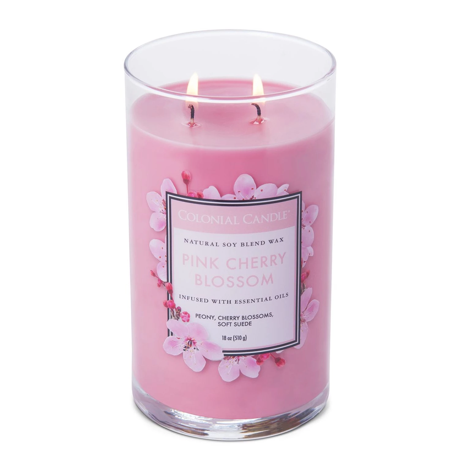 Colonial Candle Bougie parfumée Pink Cherry Blossom - Mélange de cire de soja - Rose - 538 g 3 Colonial Candle Bougie parfumée Pink Cherry Blossom - Mélange de cire de soja - Rose - 538 g – Image 3