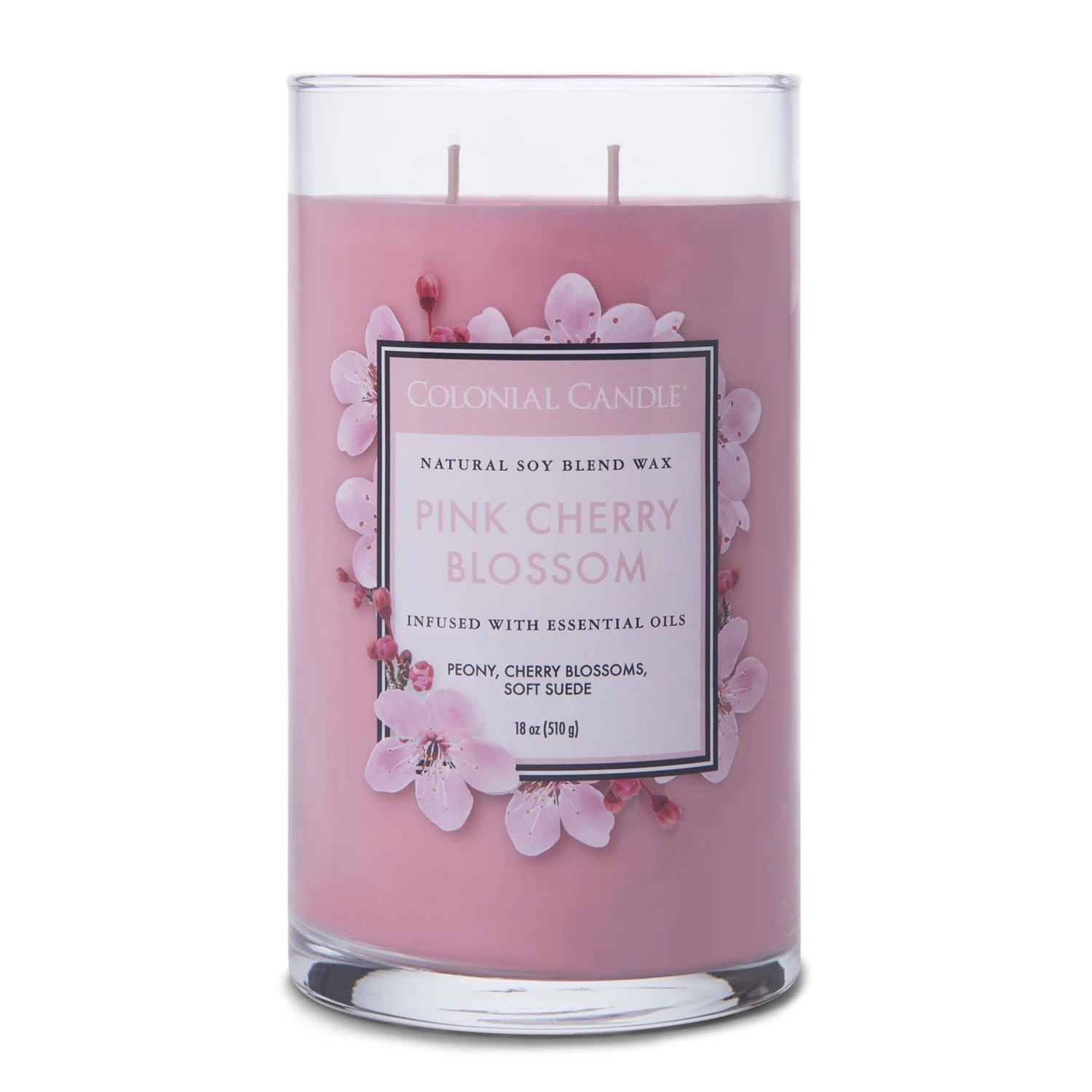 Colonial Candle Bougie parfumée Pink Cherry Blossom - Mélange de cire de soja - Rose - 538 g 4 Colonial Candle Bougie parfumée Pink Cherry Blossom - Mélange de cire de soja - Rose - 538 g – Image 4