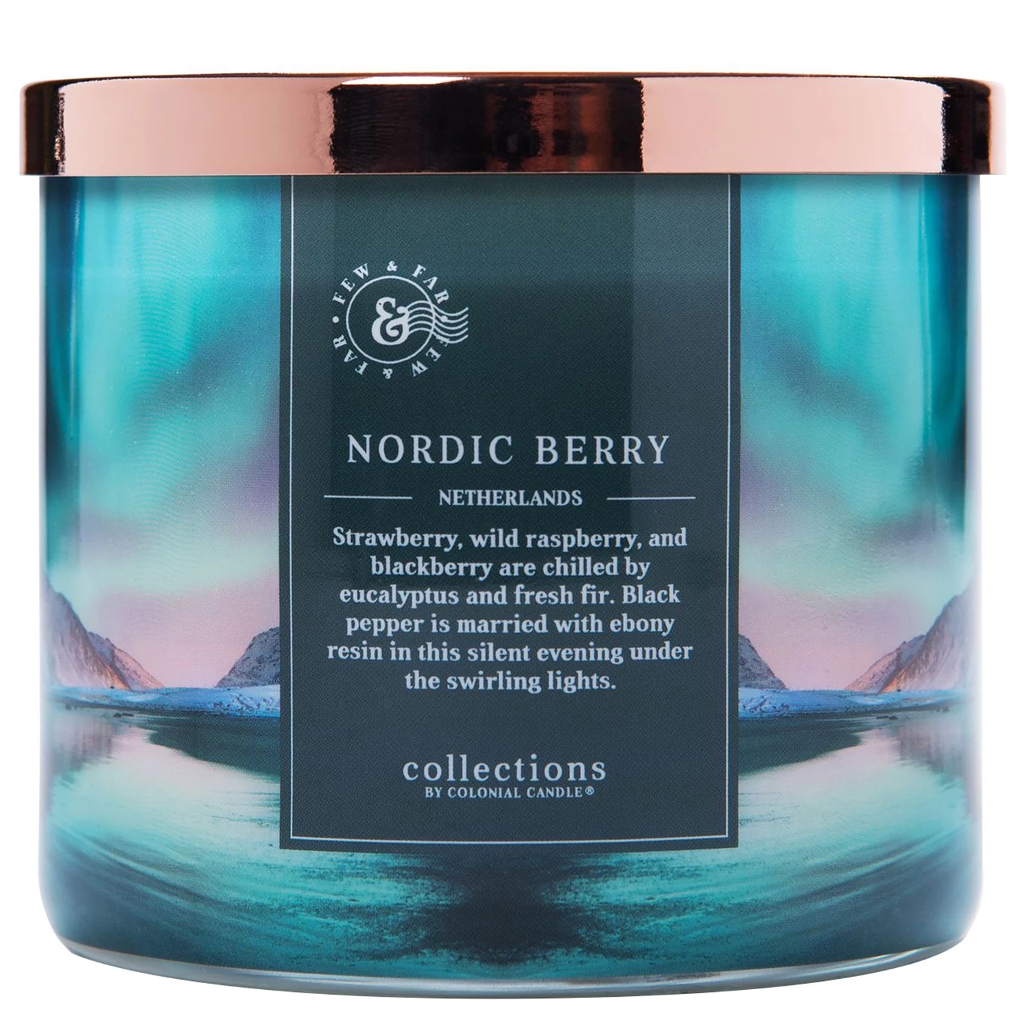 Colonial Candle Bougie parfumée Nordic Berry - Mélange de cire de soja - Bleu - 411 g 1 Colonial Candle Bougie parfumée Nordic Berry - Mélange de cire de soja - Bleu - 411 g