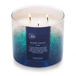 Colonial Candle Bougie parfumée Miami Sands - Mélange de cire de soja - Bleu - 411 g -Pas Cher Décoration Magasin 1000271669 210625 16490700325 DETAILS P000000001000271669