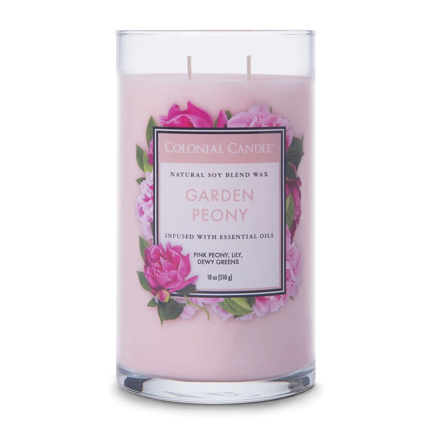 Colonial Candle Bougie parfumée Garden Peony - Mélange de cire de soja - Rose - 538 g 2 Colonial Candle Bougie parfumée Garden Peony - Mélange de cire de soja - Rose - 538 g – Image 2