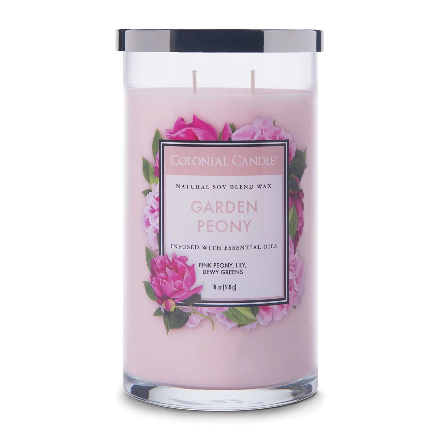 Colonial Candle Bougie parfumée Garden Peony - Mélange de cire de soja - Rose - 538 g 1 Colonial Candle Bougie parfumée Garden Peony - Mélange de cire de soja - Rose - 538 g