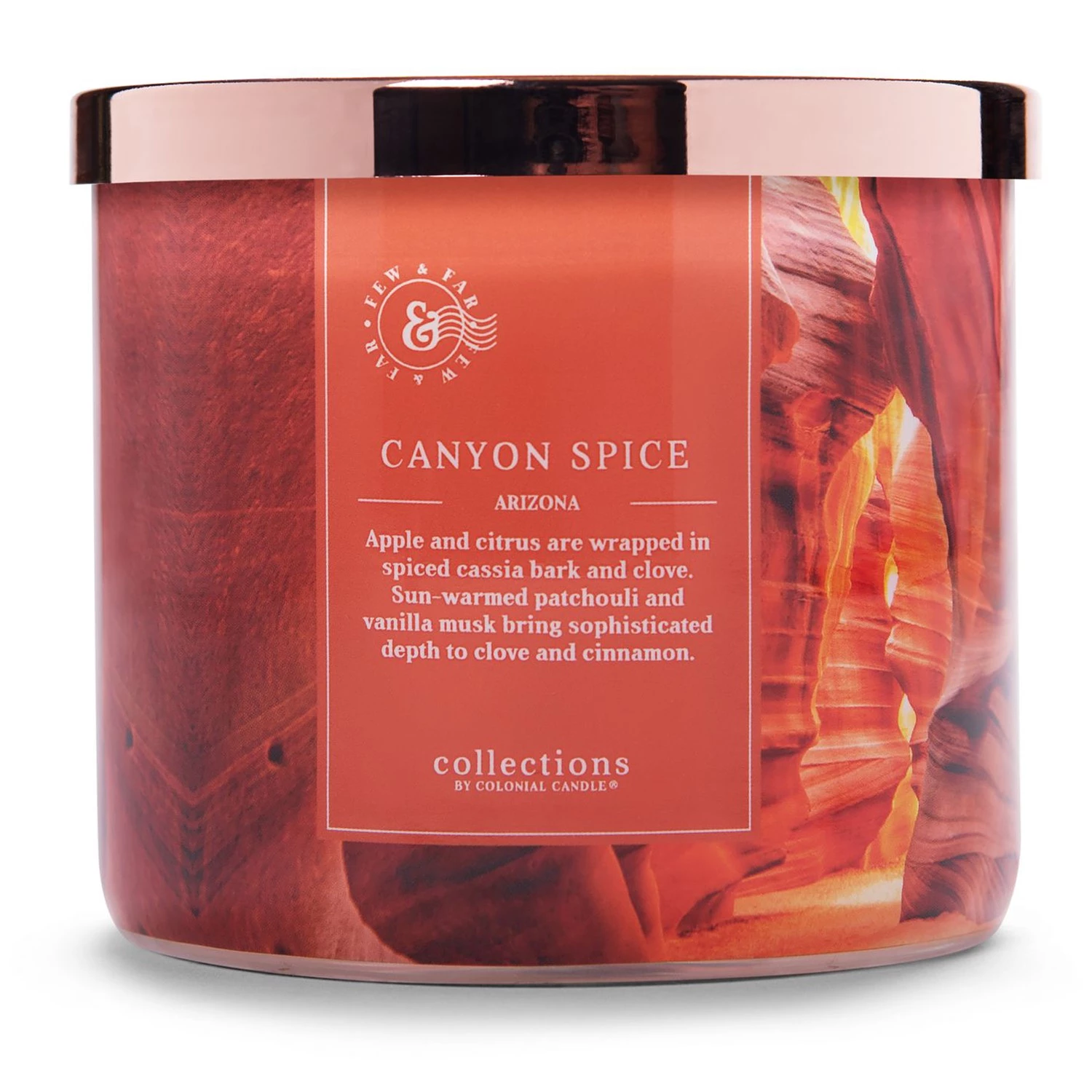 Colonial Candle Bougie parfumée Canyon Spice - Mélange de cire de soja - Orange - 411 g 1 Colonial Candle Bougie parfumée Canyon Spice - Mélange de cire de soja - Orange - 411 g