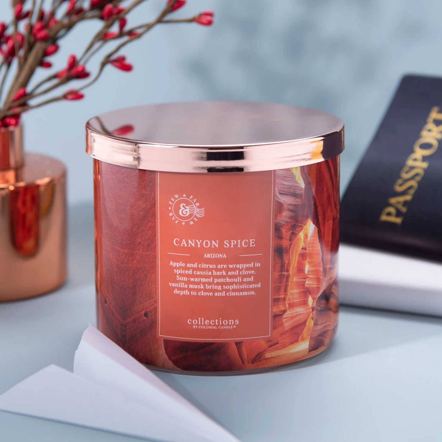 Colonial Candle Bougie parfumée Canyon Spice - Mélange de cire de soja - Orange - 411 g 2 Colonial Candle Bougie parfumée Canyon Spice - Mélange de cire de soja - Orange - 411 g – Image 2