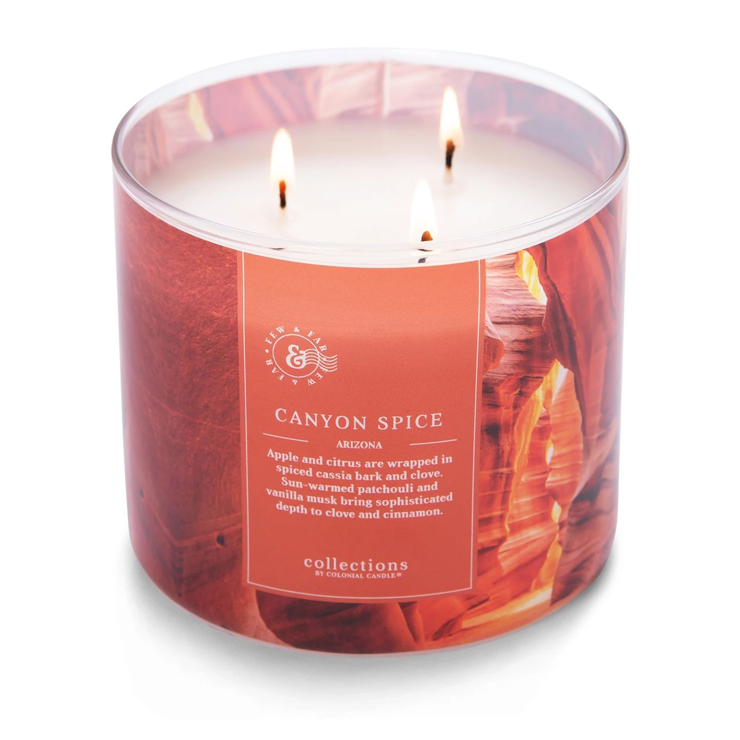 Colonial Candle Bougie parfumée Canyon Spice - Mélange de cire de soja - Orange - 411 g 4 Colonial Candle Bougie parfumée Canyon Spice - Mélange de cire de soja - Orange - 411 g – Image 4