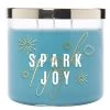 Colonial Candle Bougie parfumée Spark Joy - Mélange de cire de soja - Bleu - 411 g