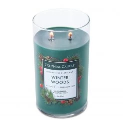 Colonial Candle Bougie parfumée Winter Woods - Mélange de cire de soja - Vert - 538 g -Pas Cher Décoration Magasin 1000271680 210625 16504400459 DETAILS P000000001000271680