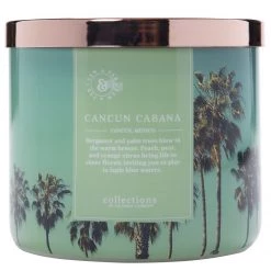 Colonial Candle Bougie parfumée Cancun Cabana - Mélange de cire de soja - Vert - 411 g