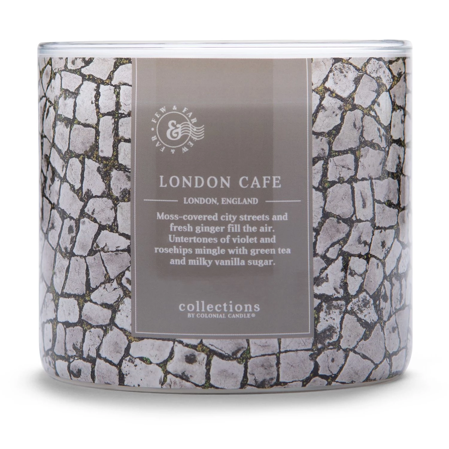 Colonial Candle Bougie parfumée London Cafe - Mélange de cire de soja - Gris - 411 g 4 Colonial Candle Bougie parfumée London Cafe - Mélange de cire de soja - Gris - 411 g – Image 4