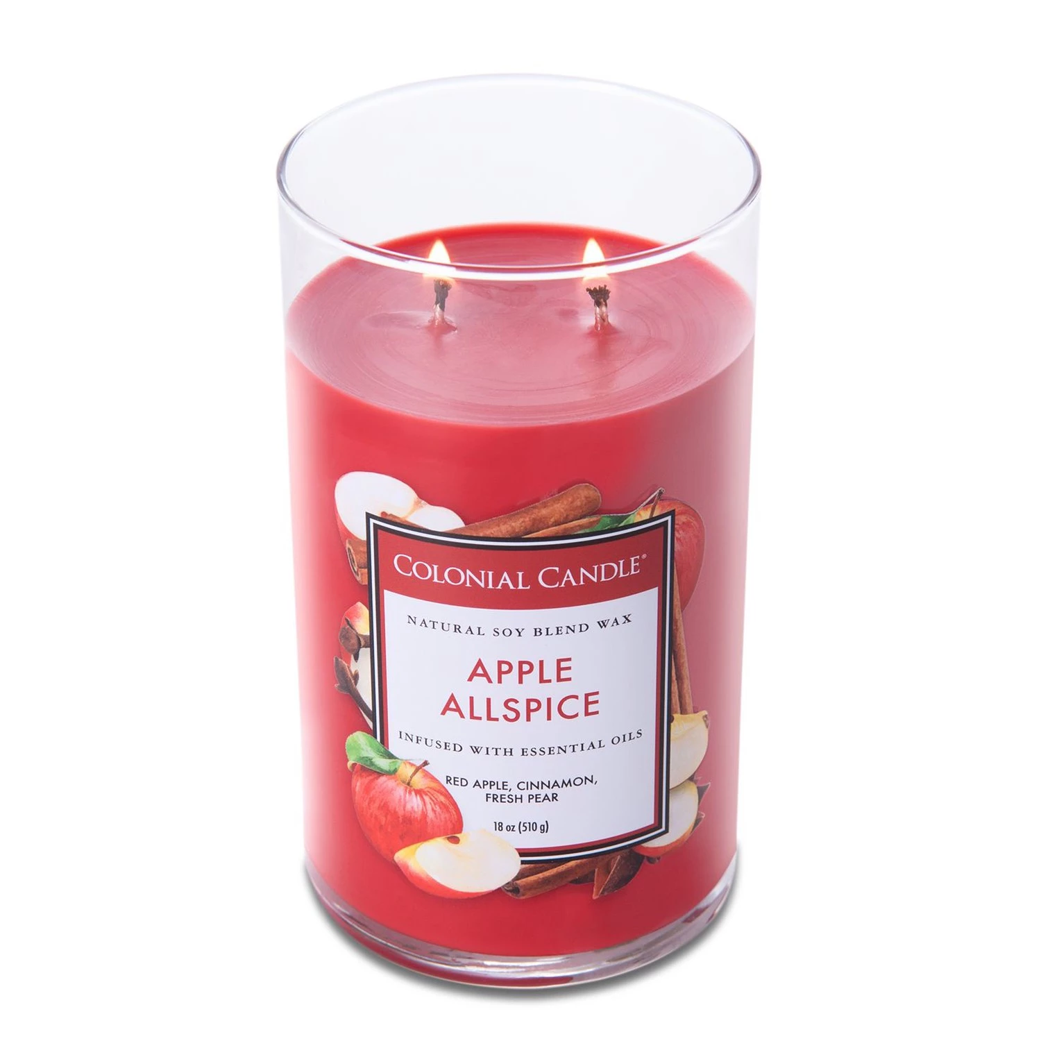 Colonial Candle Bougie parfumée Apple Allspice - Mélange de cire de soja - Rouge - 538 g 2 Colonial Candle Bougie parfumée Apple Allspice - Mélange de cire de soja - Rouge - 538 g – Image 2