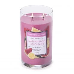 Colonial Candle Bougie parfumée Watermelon Lemonade - Mélange de cire de soja - Rose - 538 g -Pas Cher Décoration Magasin 1000271690 210625 16494400380 DETAILS P000000001000271690
