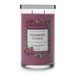 Colonial Candle Bougie parfumée Cranberry Cosmo - Mélange de cire de soja - Rouge - 538 g