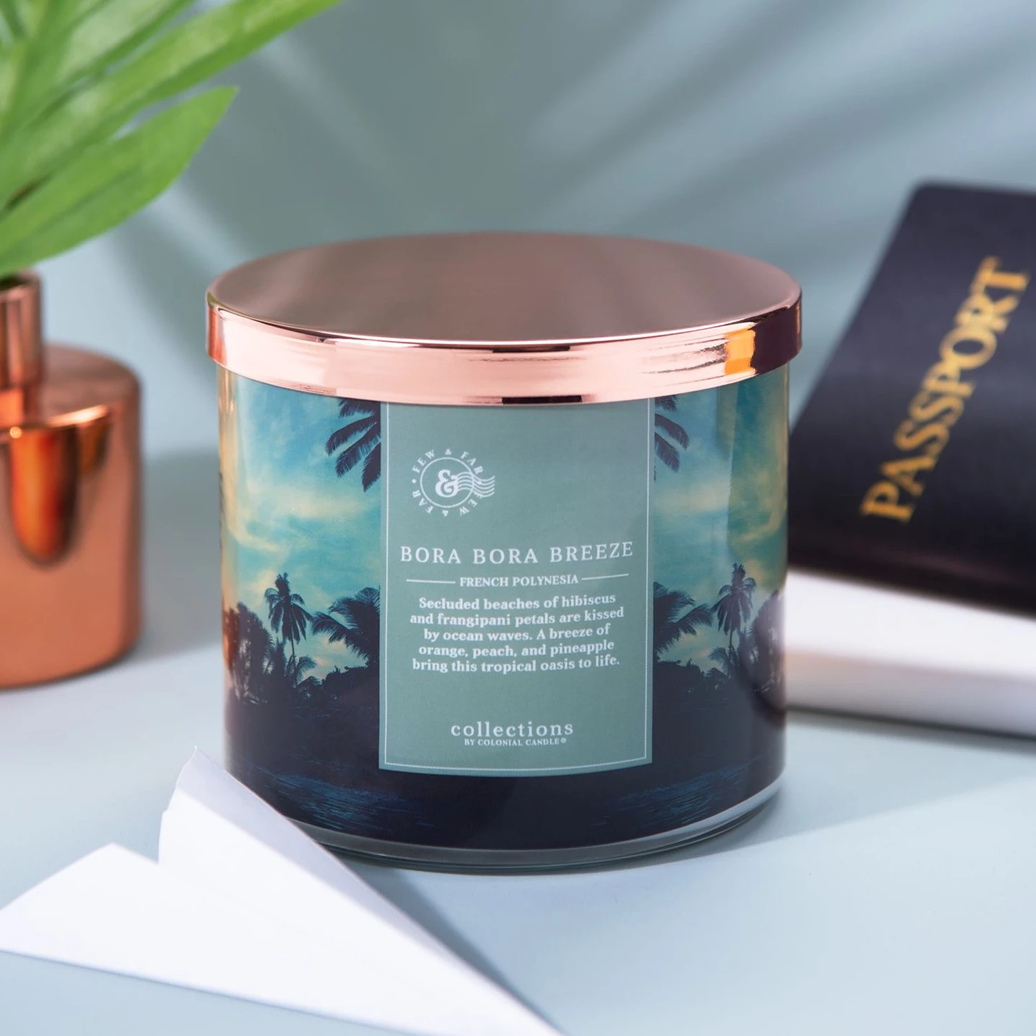 Colonial Candle Bougie parfumée Bora Bora Breeze - Mélange de cire de soja - Bleu - 411 g 2 Colonial Candle Bougie parfumée Bora Bora Breeze - Mélange de cire de soja - Bleu - 411 g – Image 2