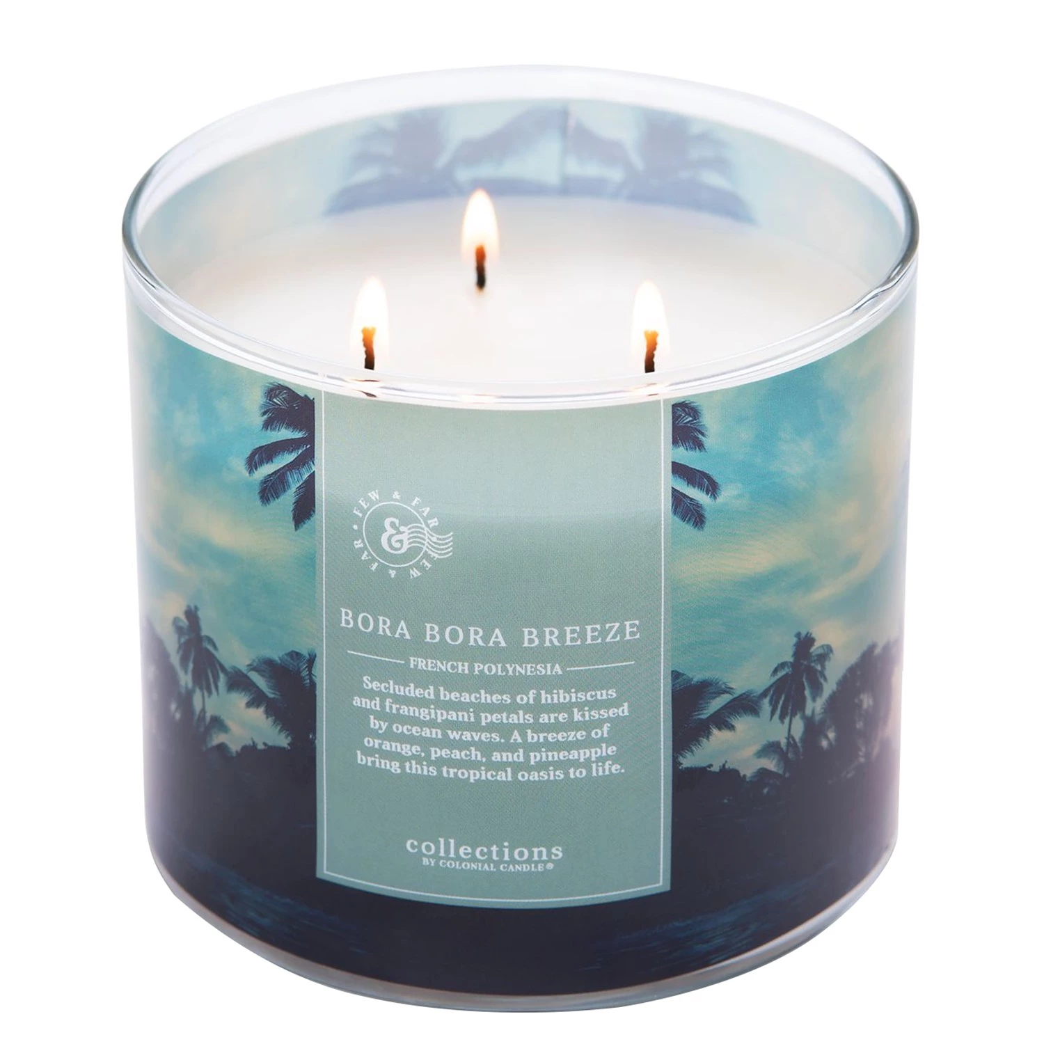 Colonial Candle Bougie parfumée Bora Bora Breeze - Mélange de cire de soja - Bleu - 411 g 4 Colonial Candle Bougie parfumée Bora Bora Breeze - Mélange de cire de soja - Bleu - 411 g – Image 4