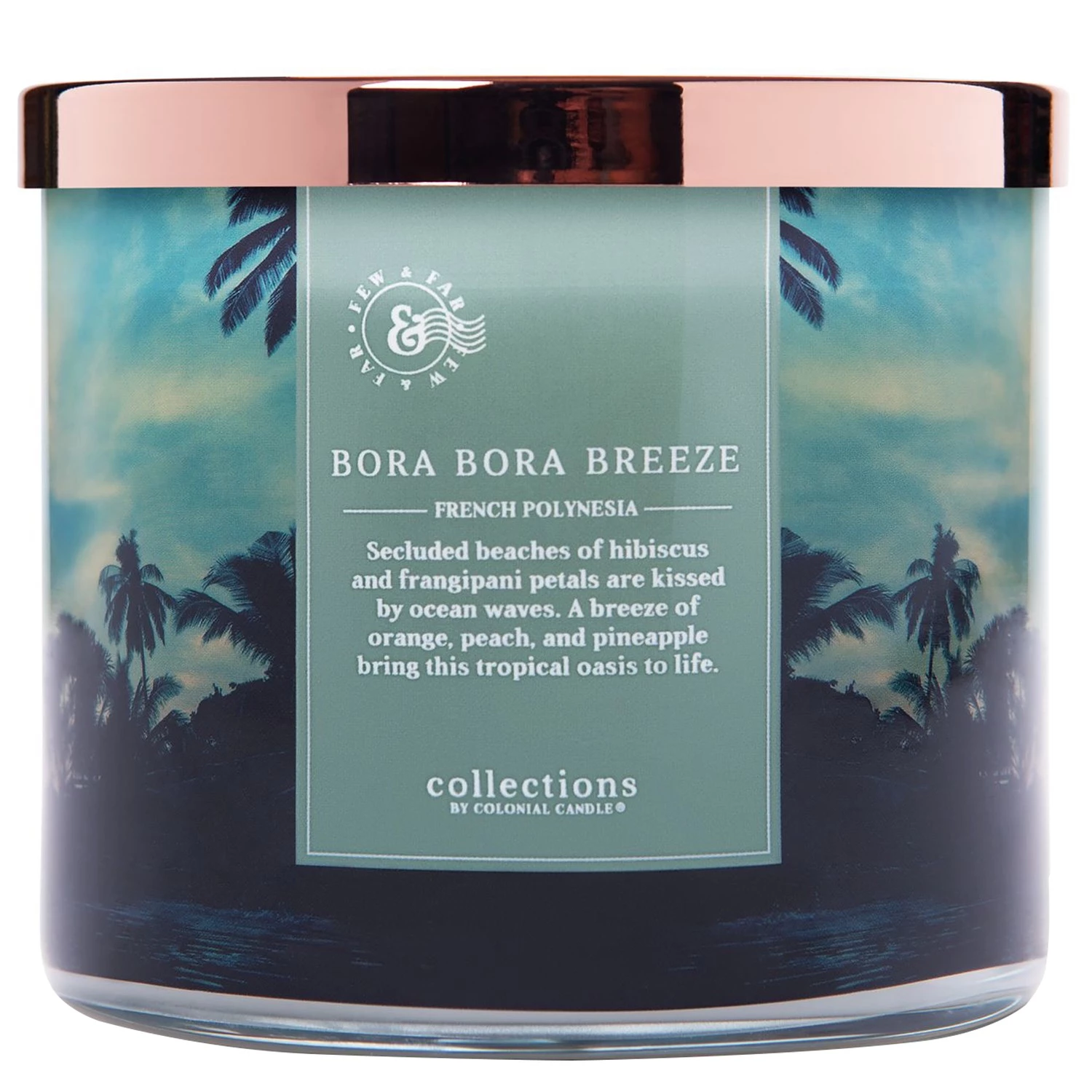 Colonial Candle Bougie parfumée Bora Bora Breeze - Mélange de cire de soja - Bleu - 411 g 1 Colonial Candle Bougie parfumée Bora Bora Breeze - Mélange de cire de soja - Bleu - 411 g