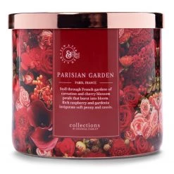 Colonial Candle Bougie parfumée Parisianarden - Mélange de cire de soja - Rouge - 411 g