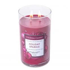 Colonial Candle Bougie parfumée Holiday Sparkle - Mélange de cire de soja - Rouge - 538 g -Pas Cher Décoration Magasin 1000271696 210625 16494400328 DETAILS P000000001000271696