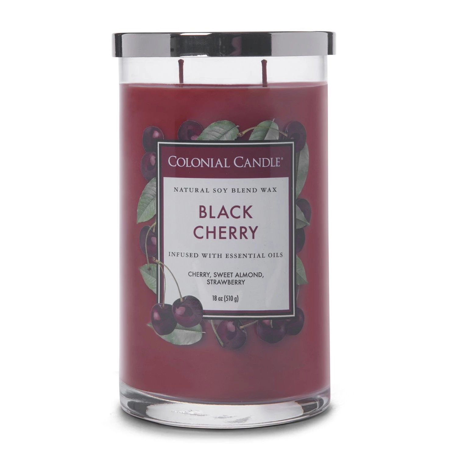 Colonial Candle Bougie parfumée Black Cherry - Mélange de cire de soja - Rouge - 538 g 1 Colonial Candle Bougie parfumée Black Cherry - Mélange de cire de soja - Rouge - 538 g