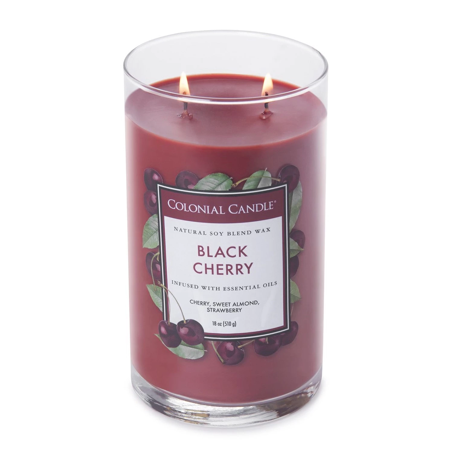 Colonial Candle Bougie parfumée Black Cherry - Mélange de cire de soja - Rouge - 538 g 2 Colonial Candle Bougie parfumée Black Cherry - Mélange de cire de soja - Rouge - 538 g – Image 2