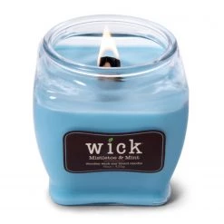 Colonial Candle Bougie parfumée Mistletoe and Mint - Mélange de cire de soja - Bleu - 425 g -Pas Cher Décoration Magasin 1000271703 210625 16500500405 DETAILS P000000001000271703