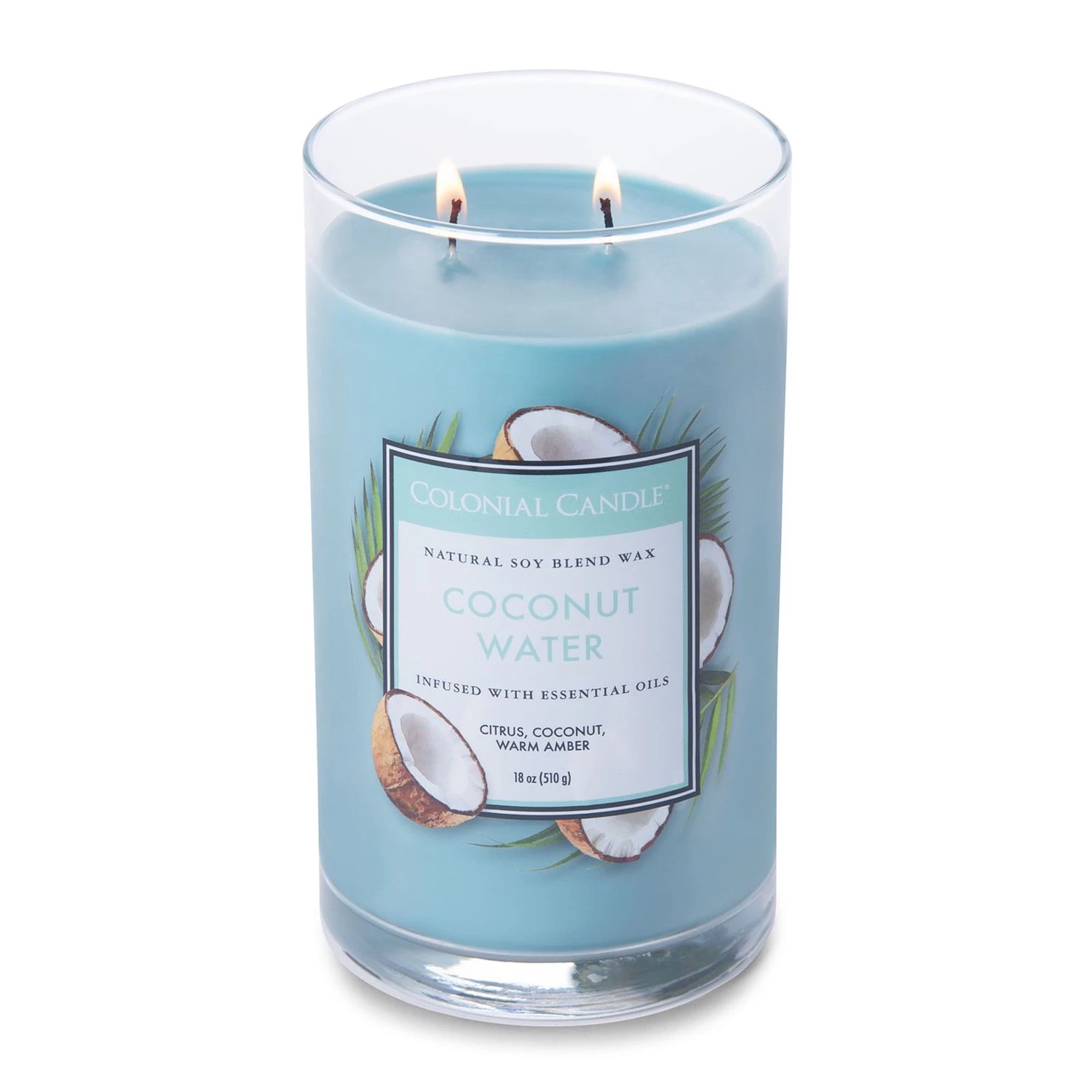 Colonial Candle Bougie parfumée Coconut Water - Mélange de cire de soja - Bleu - 538 g 2 Colonial Candle Bougie parfumée Coconut Water - Mélange de cire de soja - Bleu - 538 g – Image 2