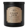 Colonial Candle Bougie parfumée Union Jack - Mélange de cire de soja - Noir - 467 g