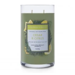 Colonial Candle Bougie parfumée Cedar & Citrus - Mélange de cire de soja - Vert - 538 g -Pas Cher Décoration Magasin 1000271713 210625 16515200553 DETAILS P000000001000271713