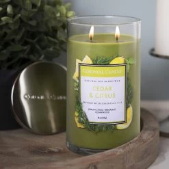 Colonial Candle Bougie parfumée Cedar & Citrus - Mélange de cire de soja - Vert - 538 g -Pas Cher Décoration Magasin 1000271713 210625 16520400563 MOOD DETAILS P000000001000271713 mood